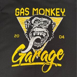 Gas Monkey Garage Zip Hoodie Men’s Large Black Yellow Y2K Graphic